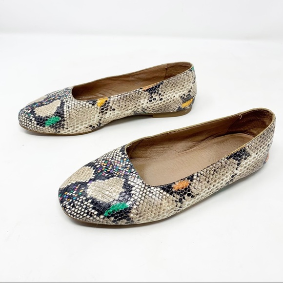 Madewell | Cory Faux Multicolor Snakeskin Leather Flats 6.5 - Picture 3 of 9